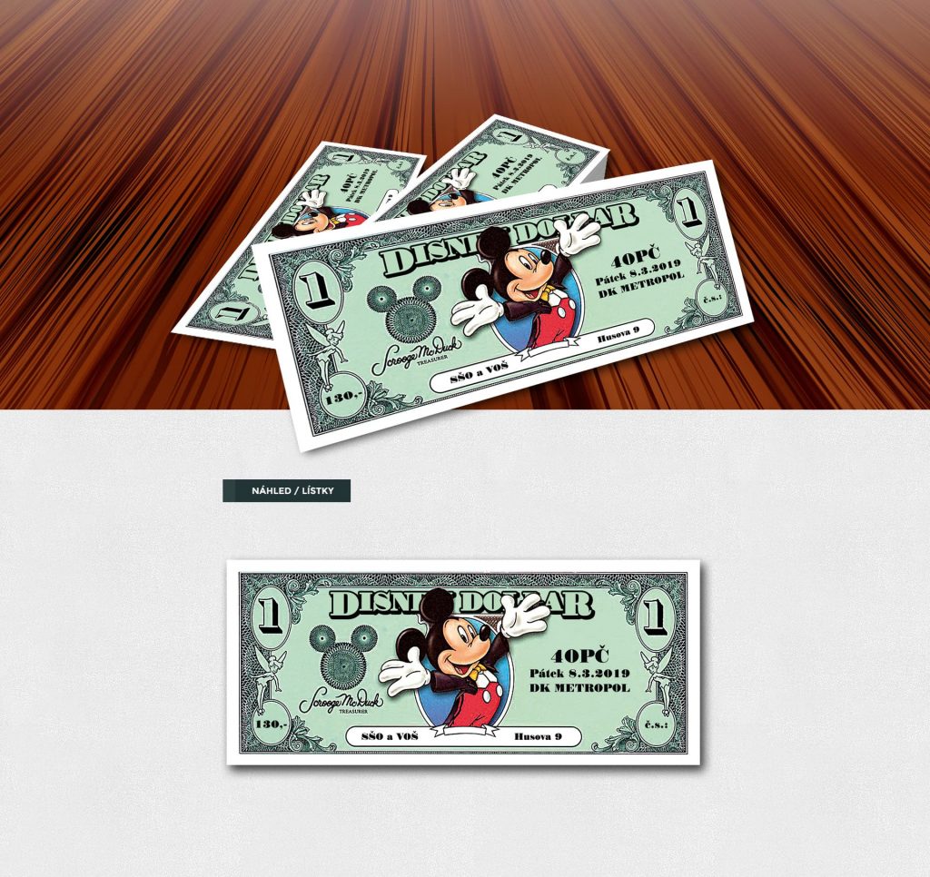 Editor vstupenek - Disney